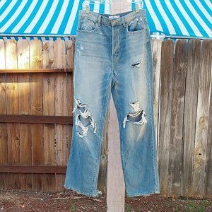 High Waisted Ripped Jeans